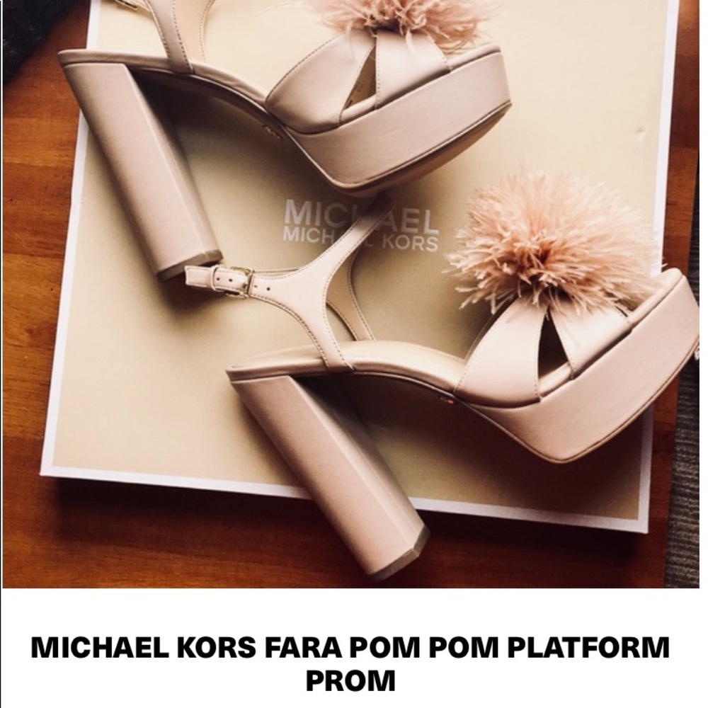 🔥 Sale Michael Kors Women's Fara Feathers Ankle Strap Platform Sandals S…